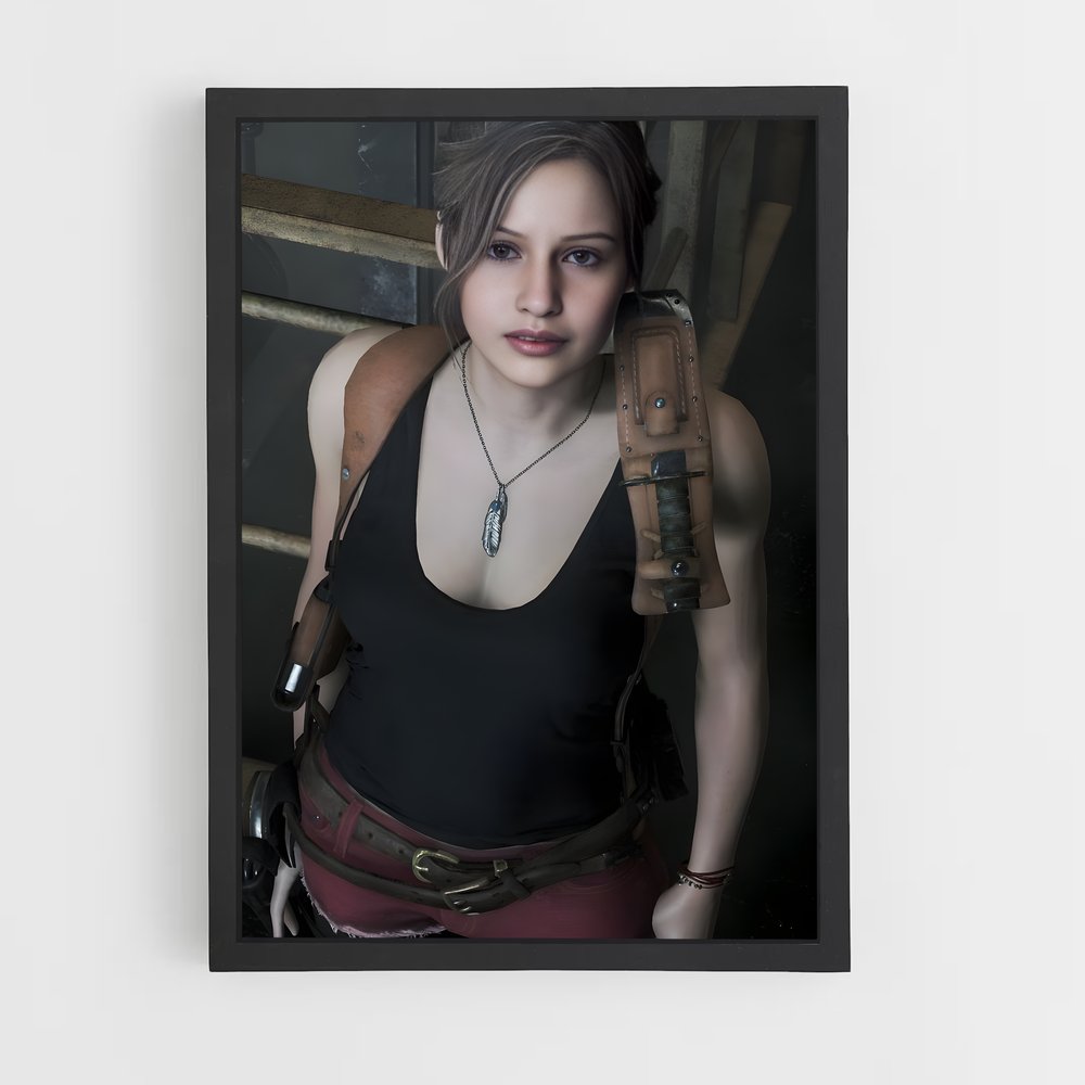 Poster Claire Redfield – affiche Resident Evil (vue 2)